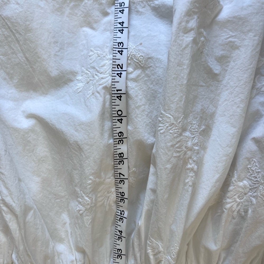 Zara new white embroidered shirt dress size. XL - Picture 12 of 12